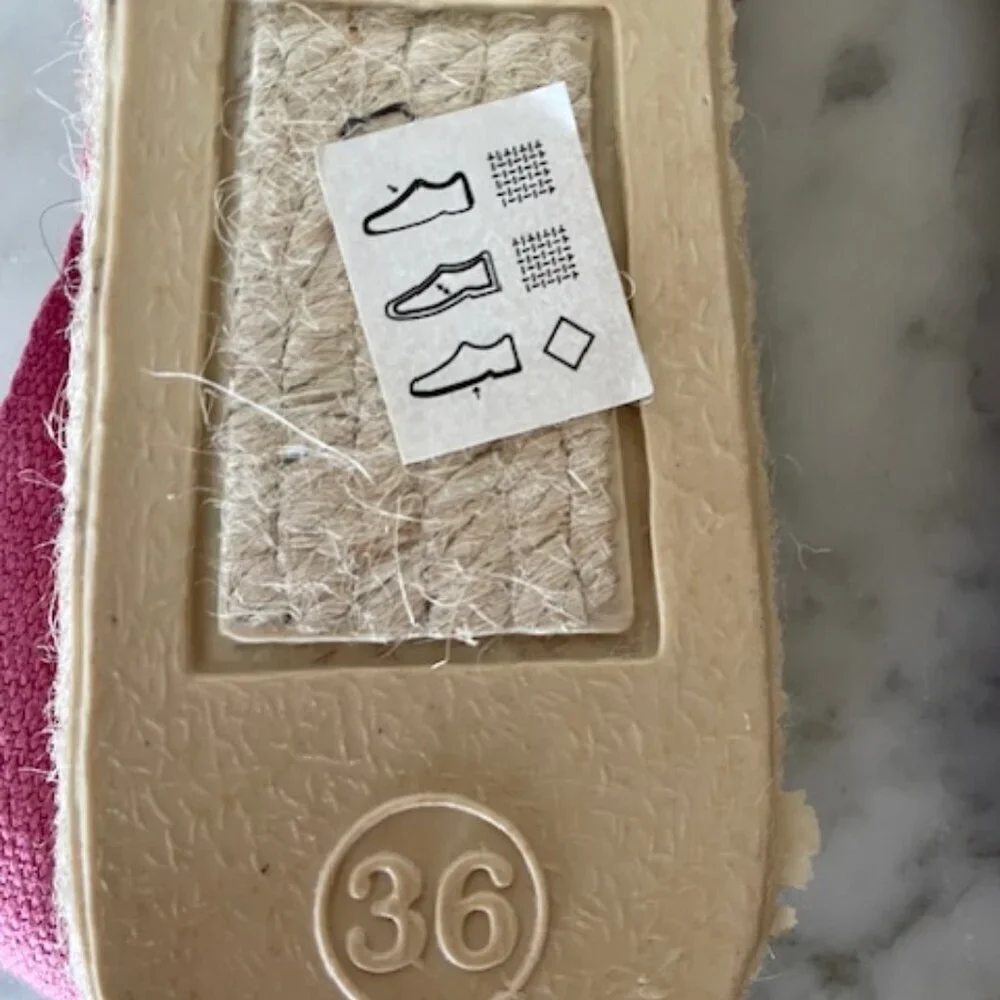COSIDO A MANO Espadrille Loafers Size 36 Pink NWOT